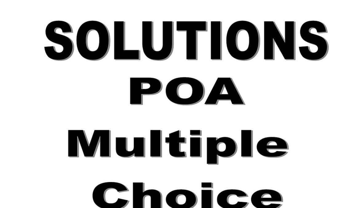 POA Multiple Choice Solutions