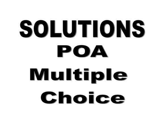 POA Multiple Choice Solutions
