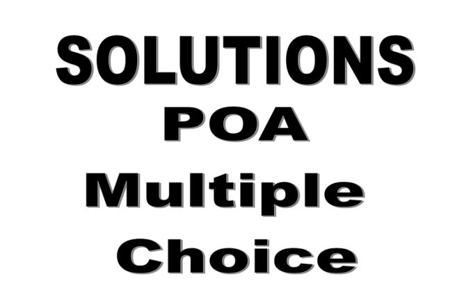 POA Multiple Choice Solutions