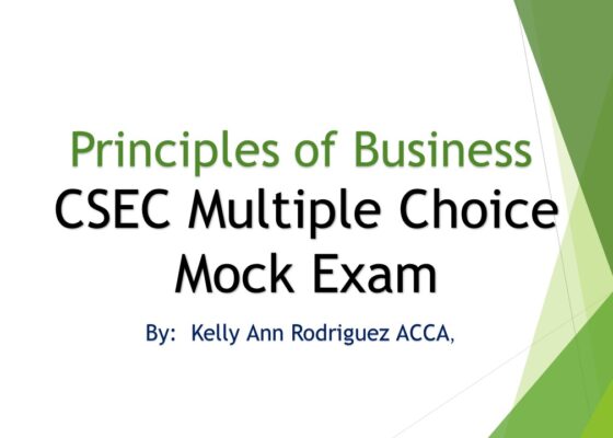 POB (CSEC) – Multiple Choice Mock Exam 2021