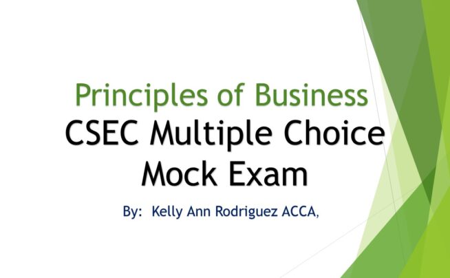POB (CSEC) – Multiple Choice Mock Exam 2021