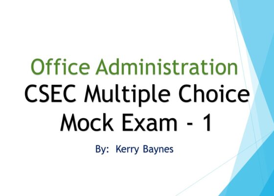 OA (CSEC) – Multiple Choice Mock Exam 1