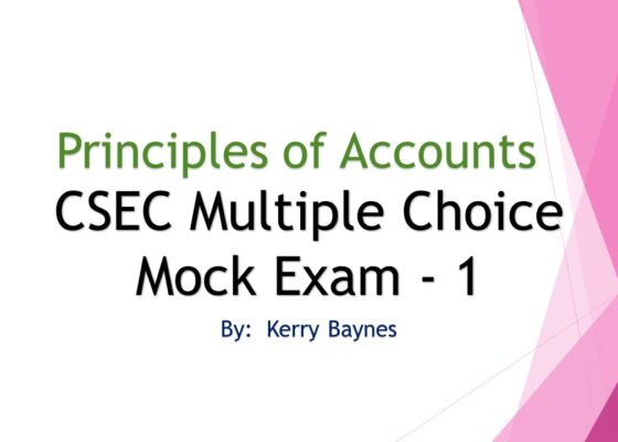 POA (CSEC) – Multiple Choice Mock Exam 1